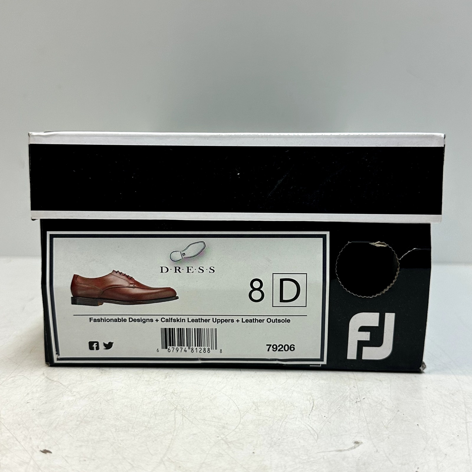 Nib Rancourt & Co. X Footjoy Split Toe Derby Dress Shoe Brown Calf 79206 8 D — image 8 of 8